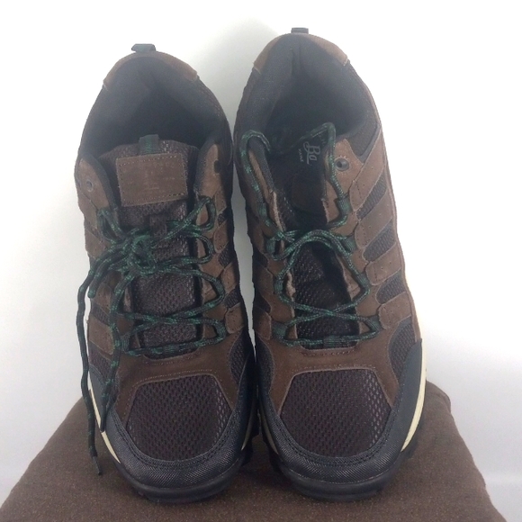G.H. BASS BROWN LEATHER SUADE HIKING SHOES - Picture 2 of 5